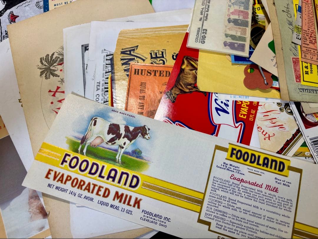 ➀ビンテージ紙モノset アソート 蚤の市 ジャンクジャーナル - メルカリ