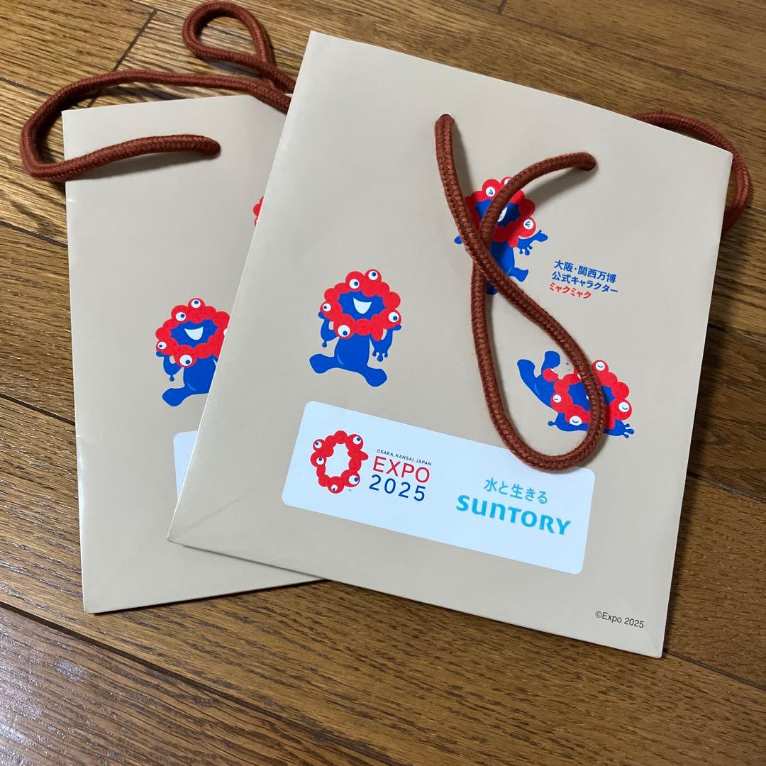 サントリー 大阪・関西万博 ミャクミャク 紙袋 ショッパー 2枚 - メルカリ