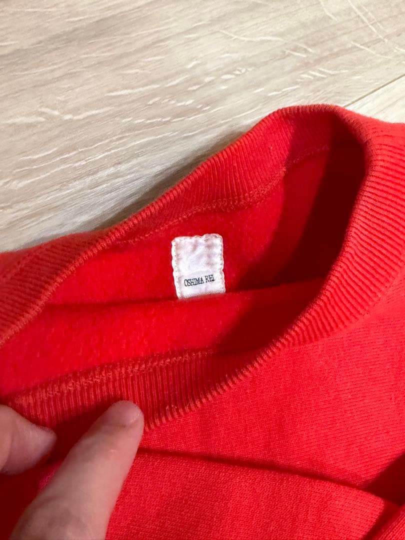 完売品　OSHIMA REI REVERSE WEAVE PO レッド　美品