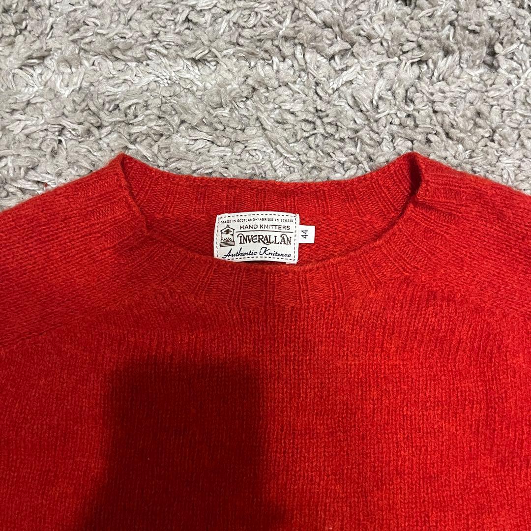 Inverallan シェットランドウールセーター 44 レッド - メルカリ