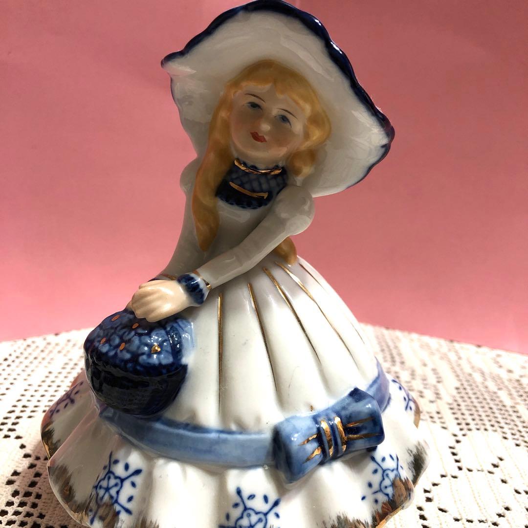 陶器人形 昭和レトロ オルゴール ビンテージ - メルカリ