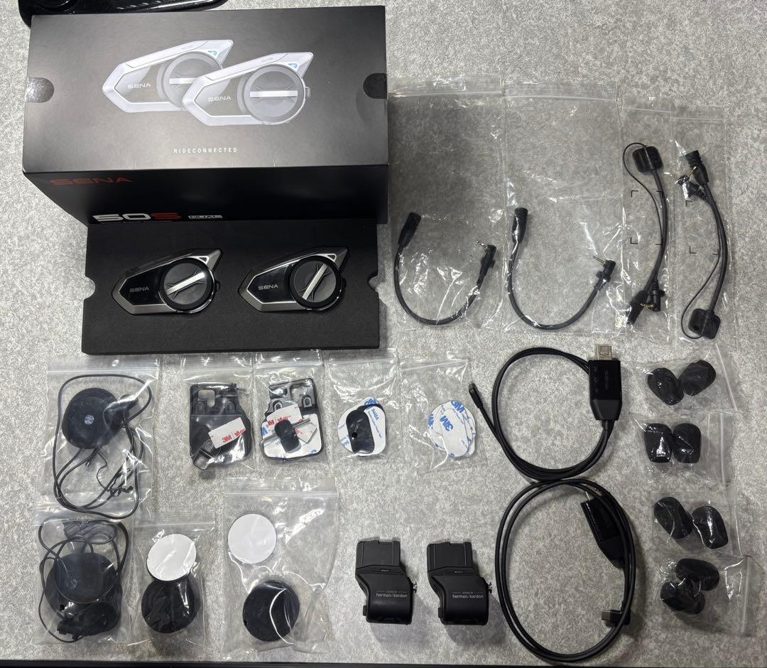 動作確認済み SENA 50s デュアルパック ※ワイヤーマイク1つ欠品 Sena セナ 50S Dual デュアルパック バイク用インカム Bluetooth