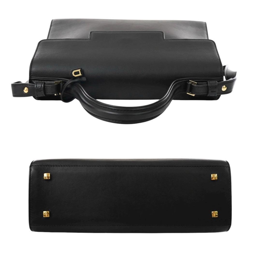 極美品】デルヴォー タンペート MM 黒 ブラック レザー ショルダー