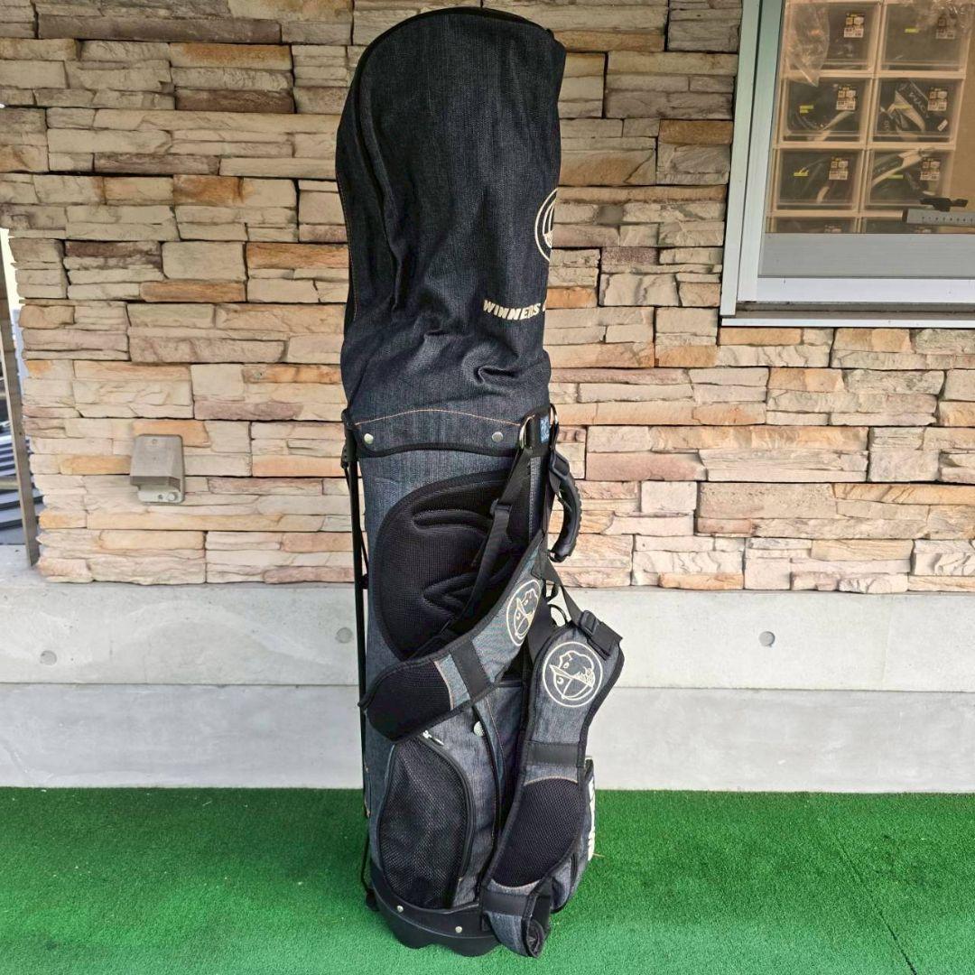EVISU GOLF デニムキャディーバッグ8分割モデル スタンド機能付きの