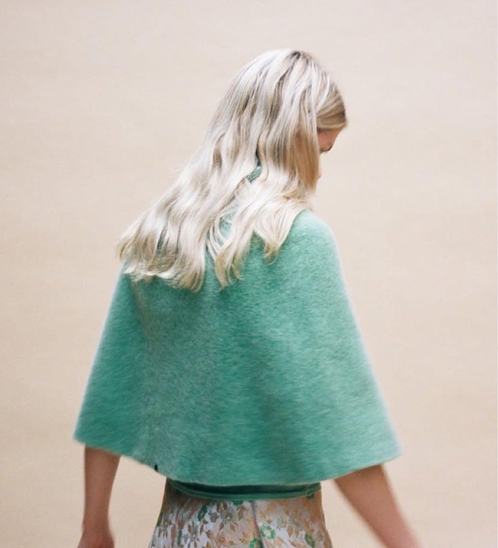 cecilietelle ハイネックポンチョ　エメラルドグリーン Cecilie Telle | ハーフネックポンチョ 5colors