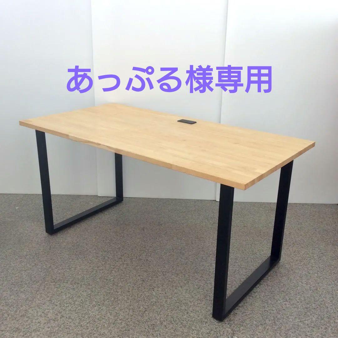 kanademono カナデモノ THE TABLE ラバーウッド デスク THE TABLE / ラバーウッド ナチュラル × Black Steel – KANADEMONO