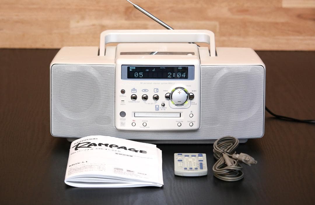 KENWOOD MDX-L1 CD/MD/TUNER コンポ ラジカセ 美品 白
