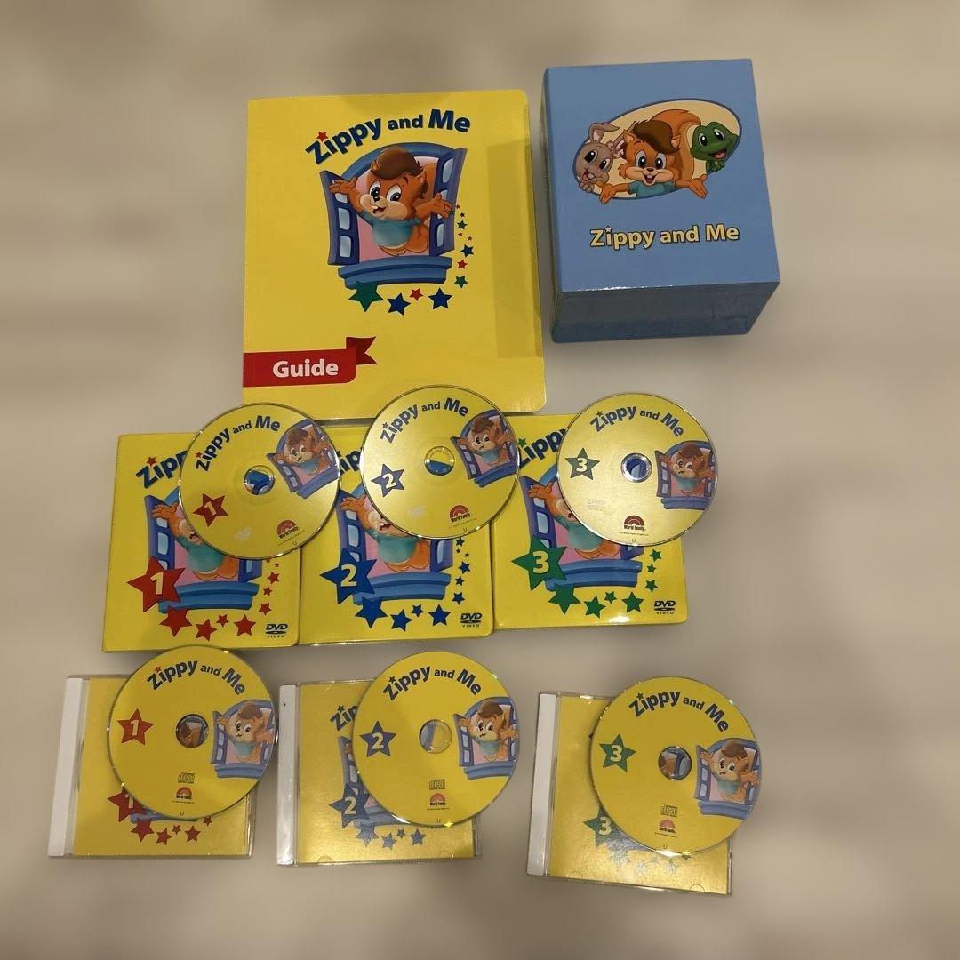 ジッピーアンドミー　DVD CD ガイドブック付 Zippy and Me DVD 1-3巻 CD1-3 ガイドブック セット ディズニー英語