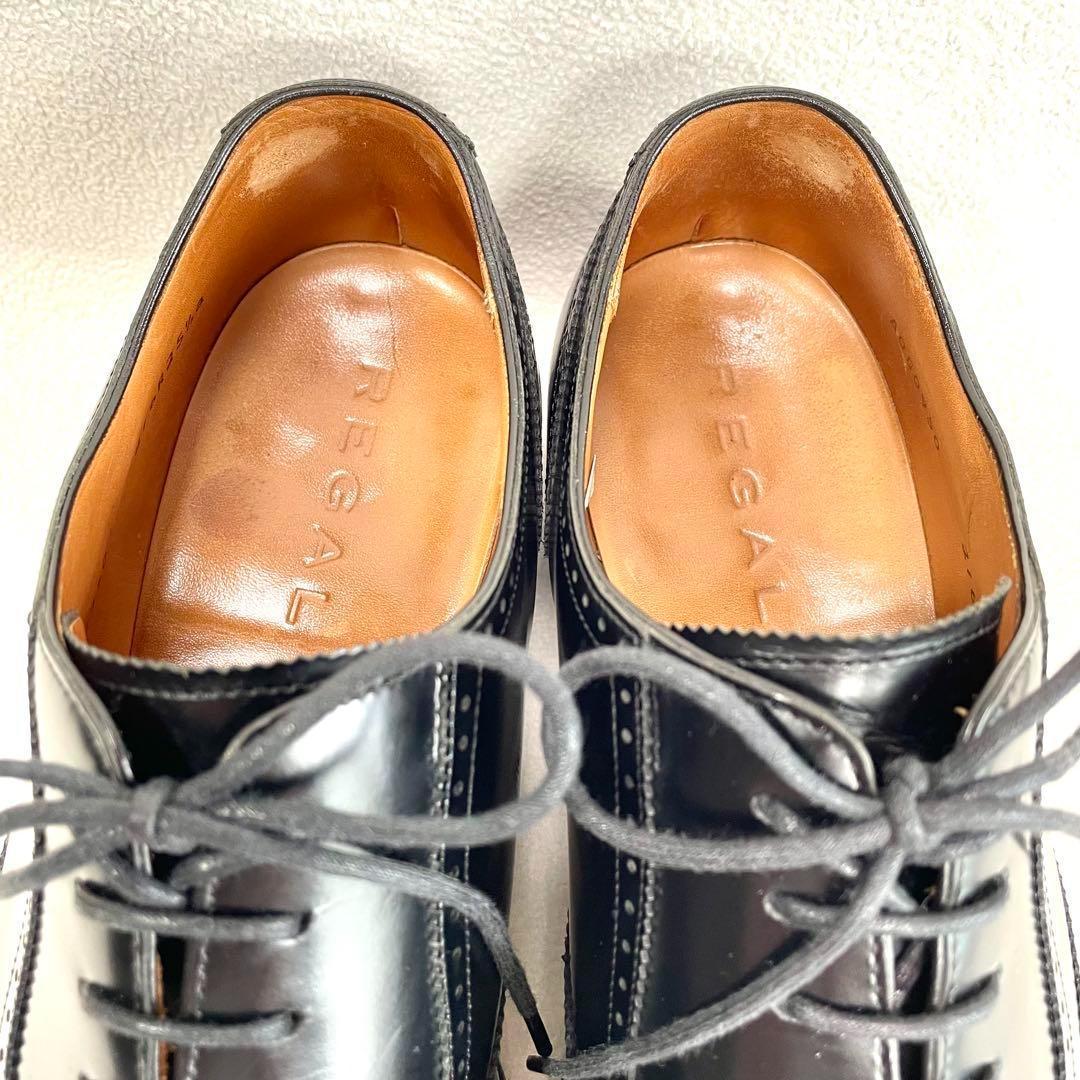 美品✨リーガル 216R 内羽根 ウイングチップ メダリオン レザー