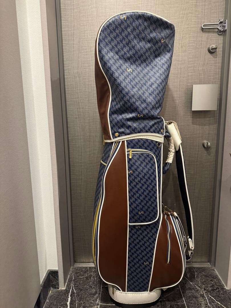 【アデトクンボ】Resurrection ゴルフバッグ ネイビー ブラウン dショッピング |レザレクション Resurrection オリオラ No.3 キャディ