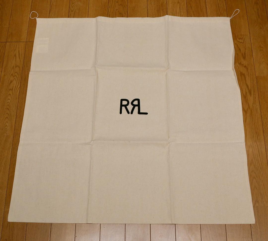 ★ RRL 大型ロゴ入り保存袋　（生成りキャンバス布） 約76cm x 74cm 希少☆ RRL(ダブルアールエル) RRロゴ キャンバス トートバッグ (RRL