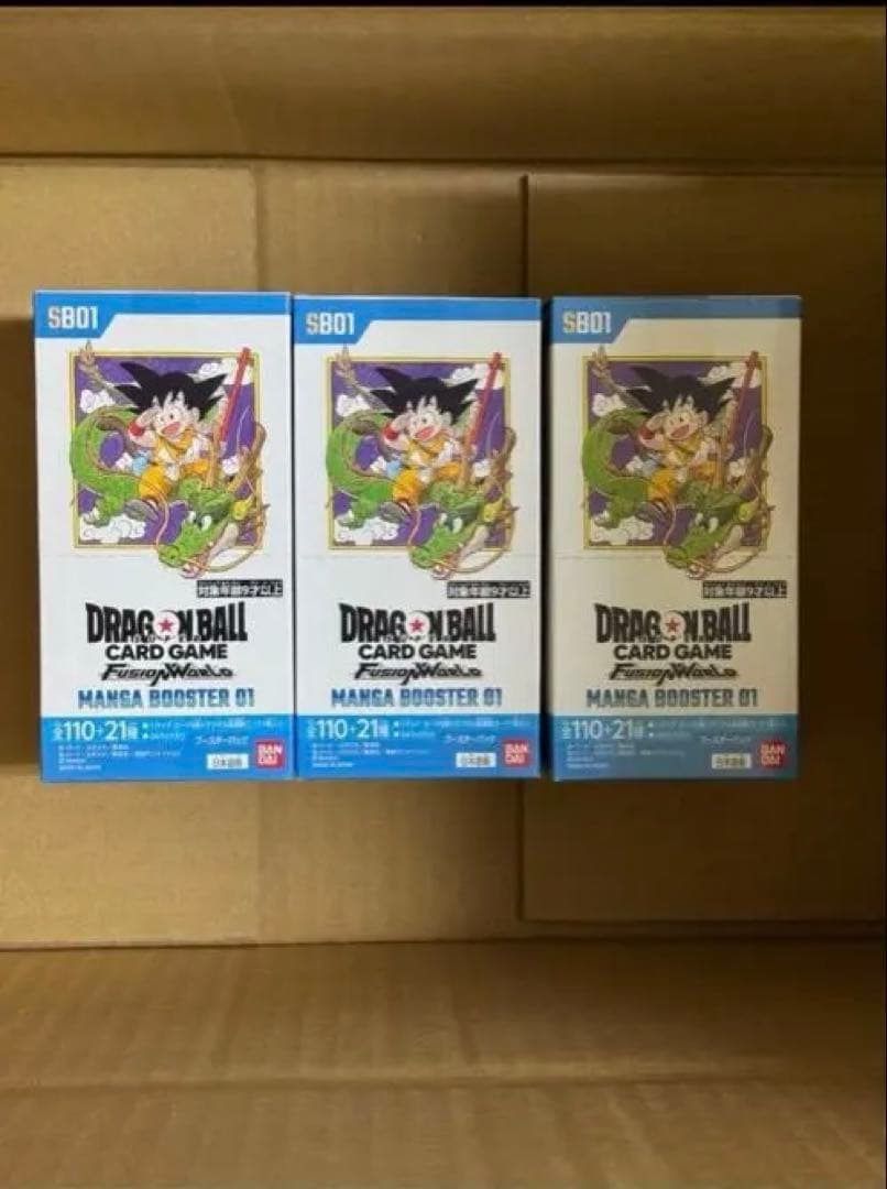 新品未開封　テープ付き　ドラゴンボール MANGA BOOSTER 01 BANDAI（バンダイ） BOX テープ付き未開封 ドラゴンボールスーパー