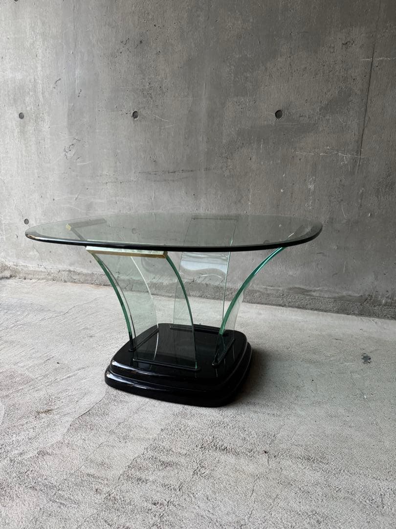 オーバル型ガラステーブル スペースエイジ ミッドセンチュリー - メルカリ
