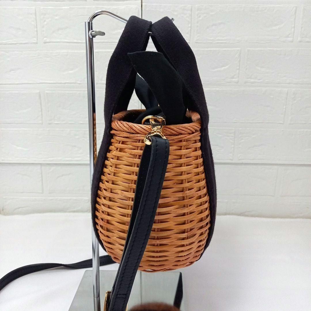 ☆美品☆《VIOLAd'ORO 》ラタン カゴバッグ ショルダー 2way
