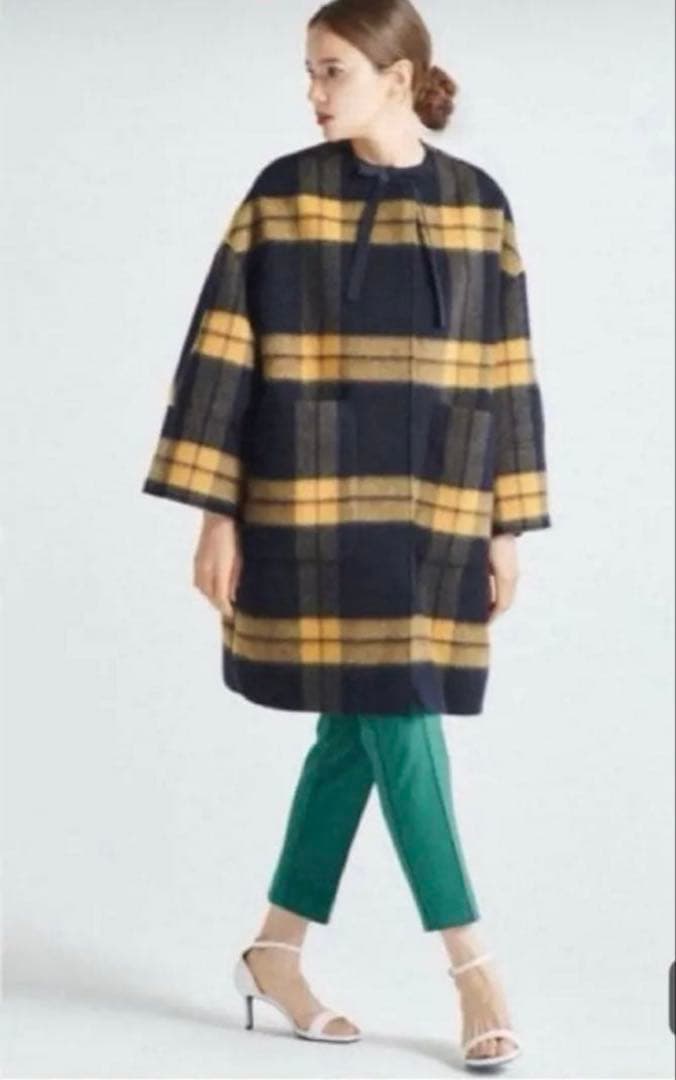 yori シャギーチェックコート - メルカリ