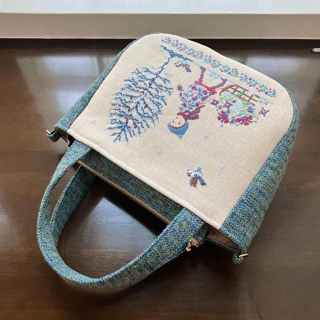 新作✦クロスステッチ❤︎ luxeバッグ ハンドメイド サモイロフ
