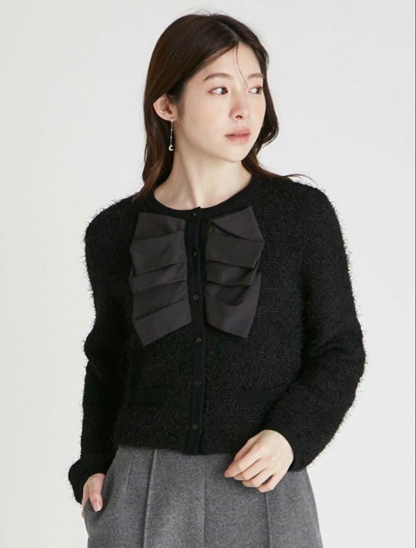 CELFORD ダブルリボンニットジャケット　今季新品タグ付き ダブルリボンニットジャケット(ジャケット・ブルゾン)｜OUTER