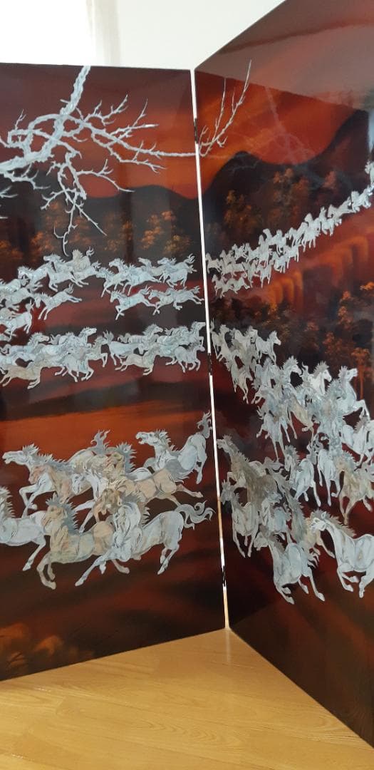 希少 螺鈿細工 馬倒成功 衝立・パーティション - メルカリ