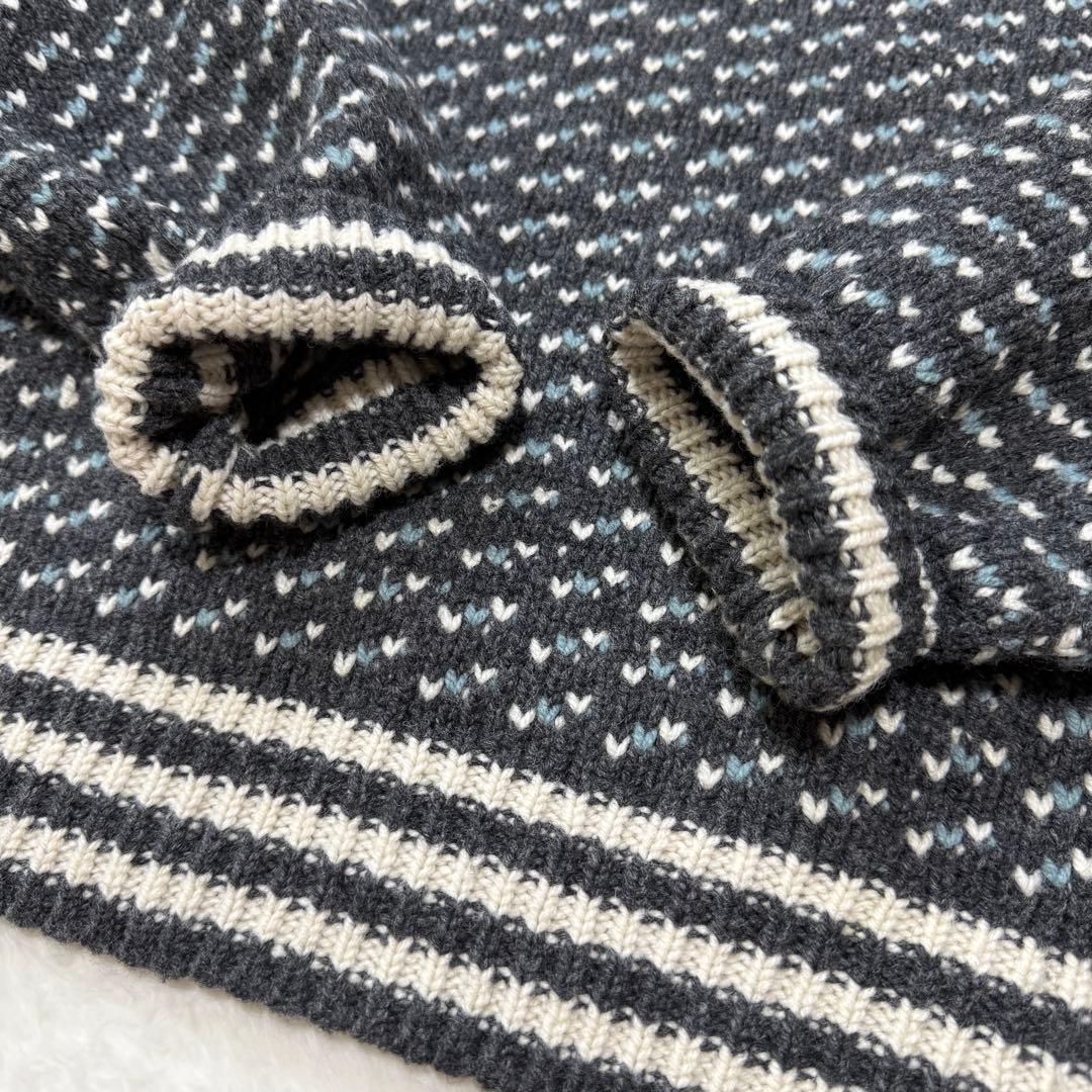 希少カラー L.L.Bean ラムズウール バーズアイ ニット セーター