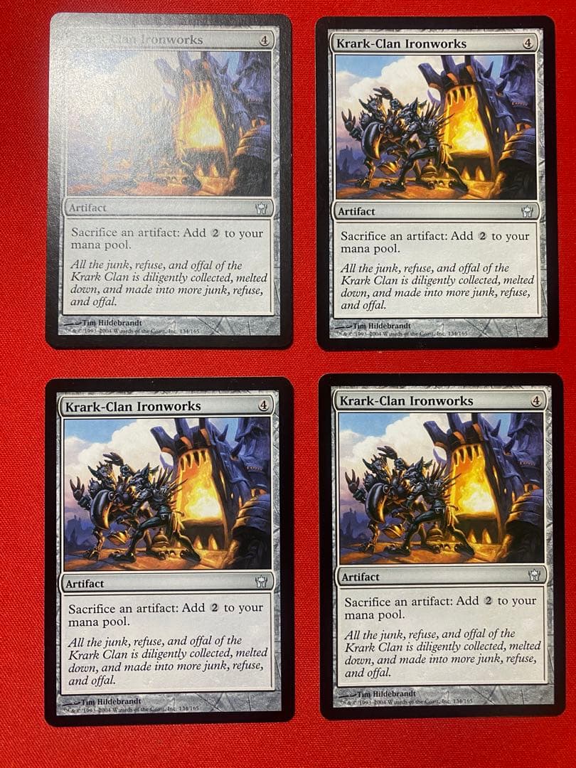 クラーク族の鉄工所　Krark-Clan Ironworks　英語版　4枚 英)クラーク族の鉄工所 / Krark-Clan Ironworks【5DN】 No.134｜MtG