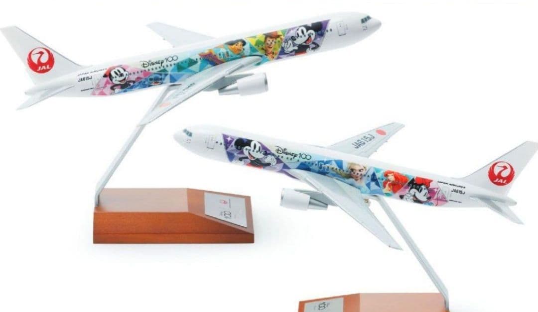 JAL DREAM EXPRESS ディズニー モデルプレーン JAL、ディズニー100周年767のモデルプレーン