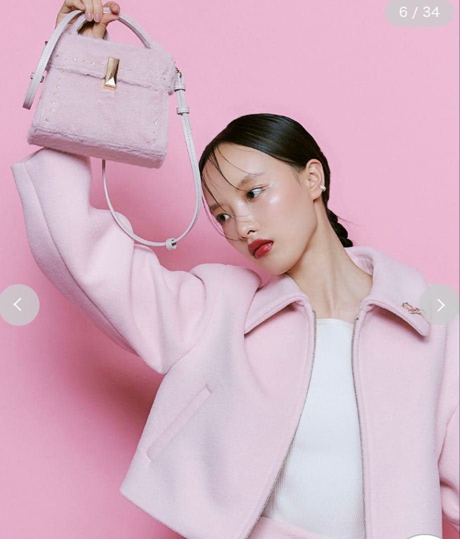 新品】セルフォード リュタン ビジュースタッズファーポシェット