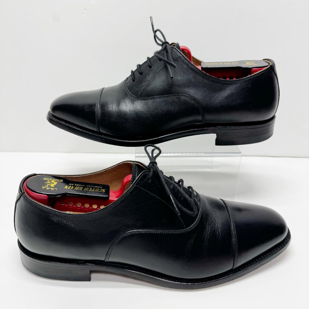 美品 スコッチグレイン 24.5cm 3526 ストレートチップ 黒