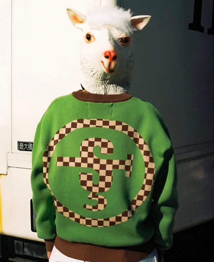 Hangoverz st logo jacuard knit Green