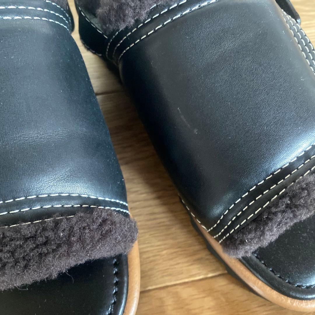 新品試着のみ☆オーラリー ボアサンダル レディース