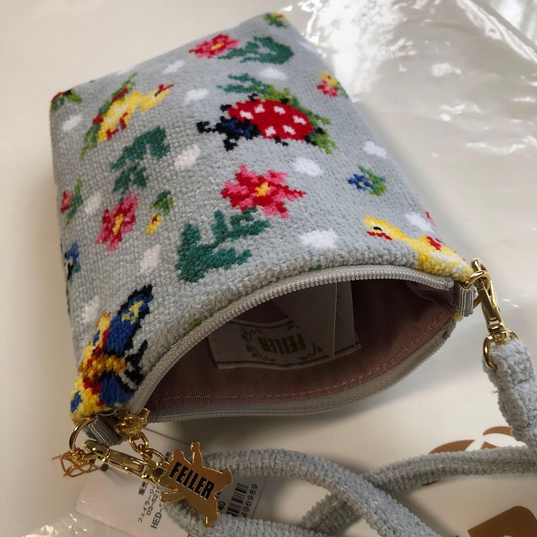 Maru様専用 フェイラー ハイジドット スマホショルダー シルバーグレー