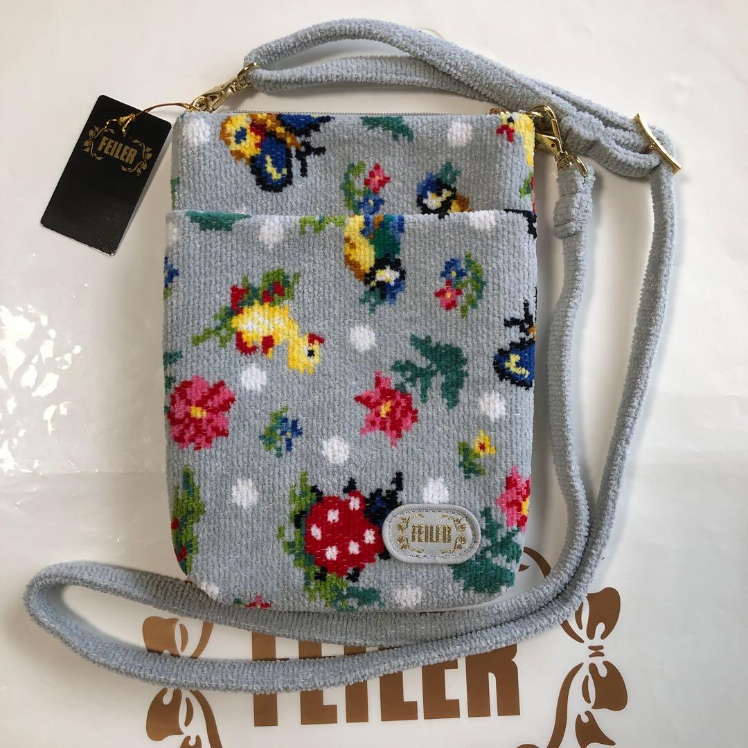 Maru様専用 フェイラー ハイジドット スマホショルダー シルバーグレー