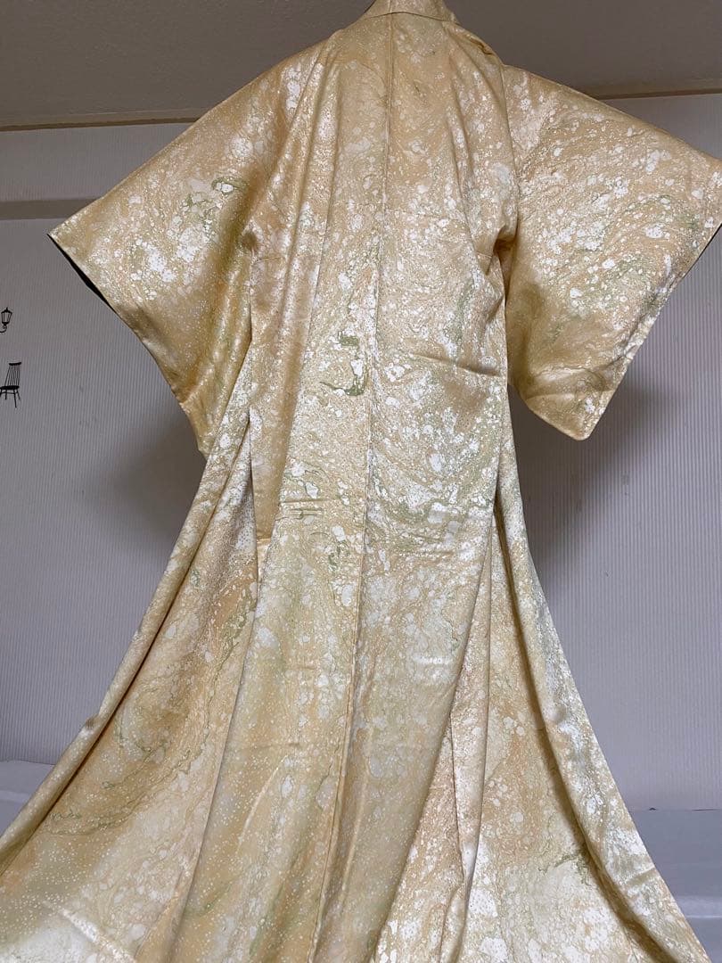 トールサイズ　小紋 正絹　未使用　しつけ付　着丈174 裄71