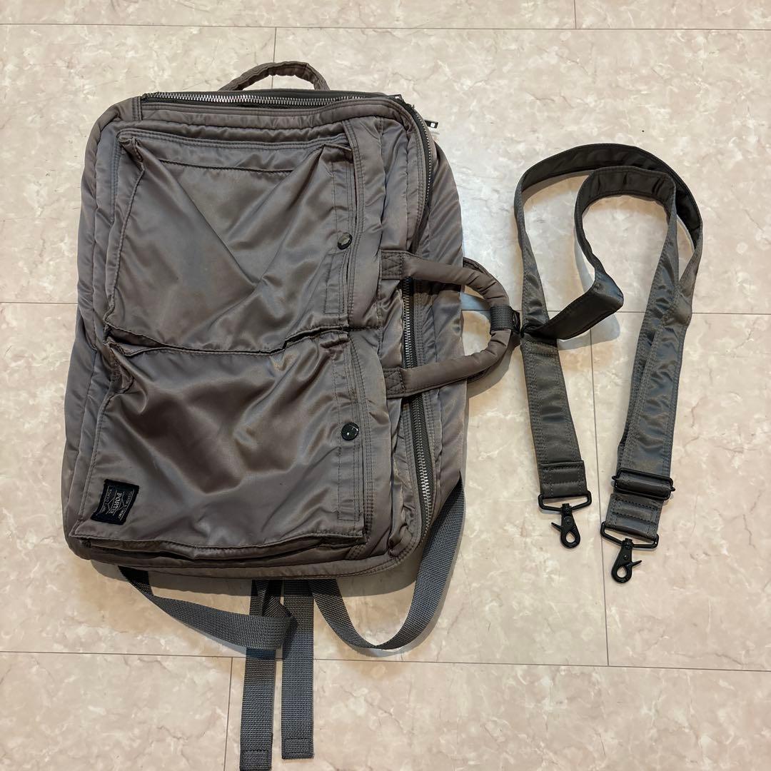 ポーター PORTER タンカー 3way ビジネスバッグ シルバーグレー - メルカリ