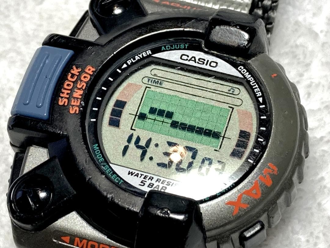 CASIO CYBER MAX JG-300 パンチ力測定 レトロ デジタル 黒 - メルカリ