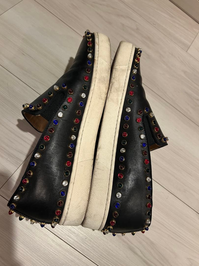 クリスチャンルブタン スタッズ スリッポン 38 マルチカラー - メルカリ