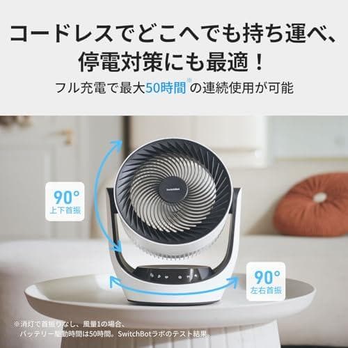 【節電対策】SwitchBot サーキュレーター 静音 首振り Alexa -m