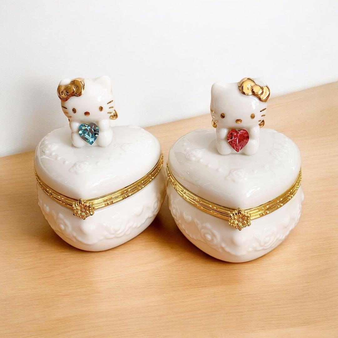 megcari 様専用】キティとミミィ エンジェル 陶器のアクセサリーケース