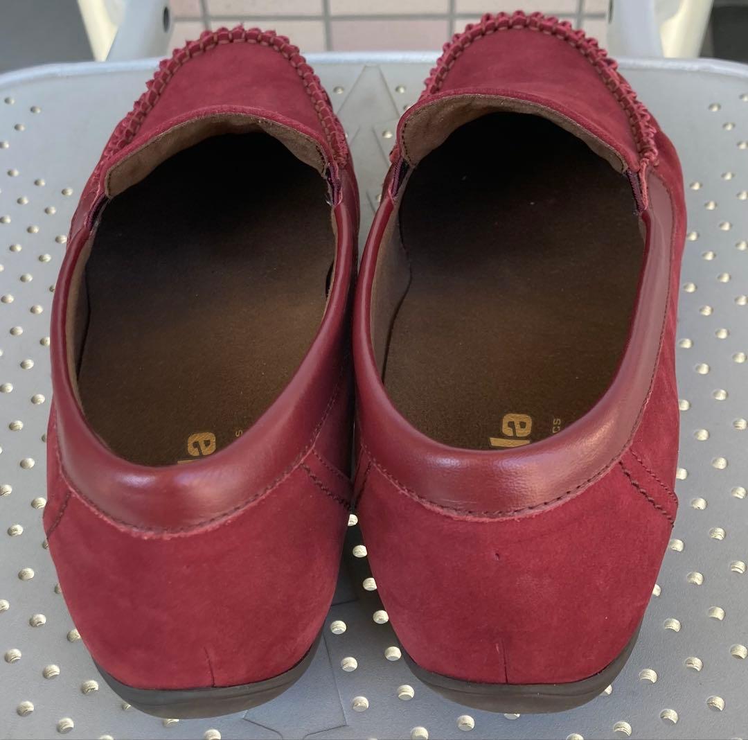 Pedala ペダラローファー スリッポン モカシン ワインレッド 23.5cm