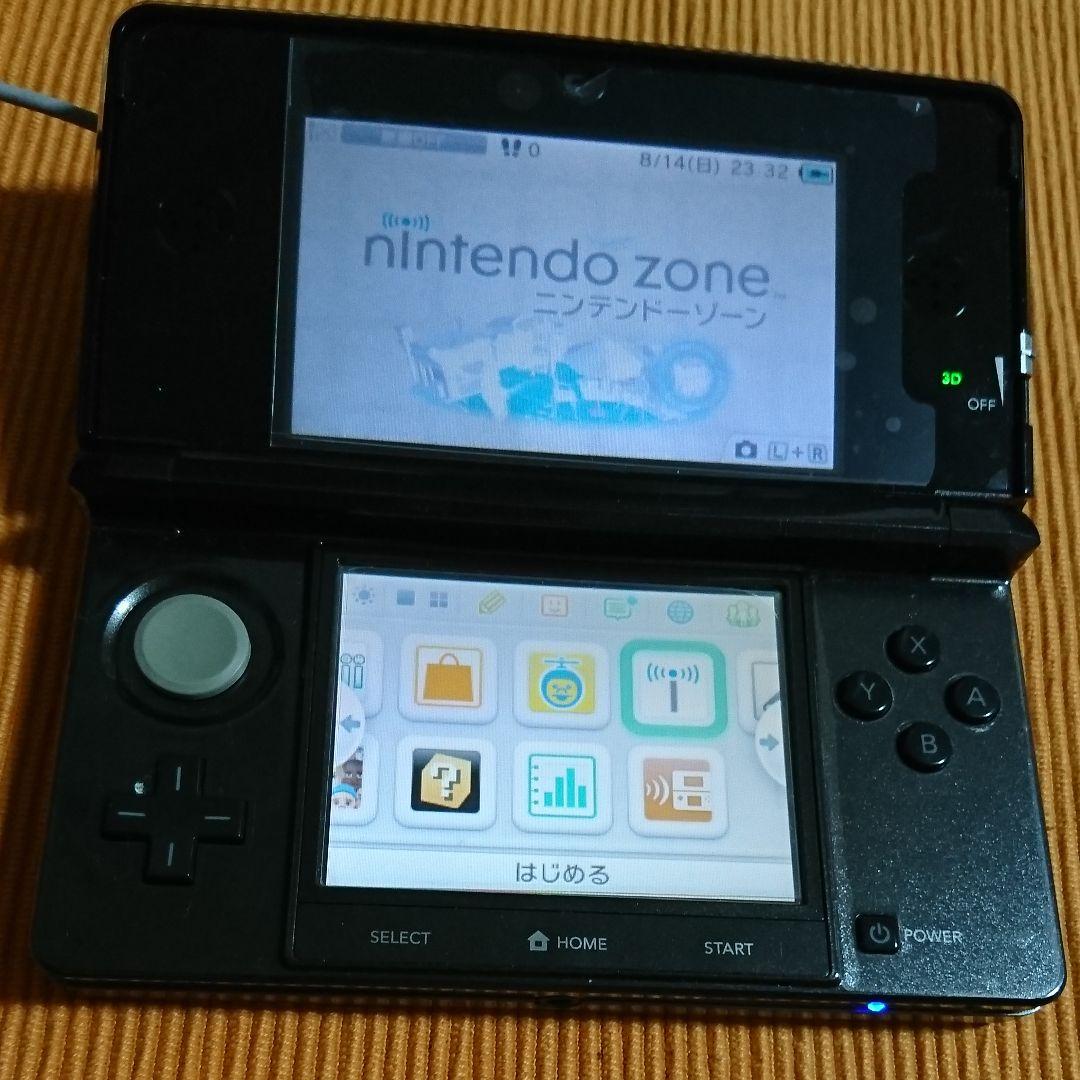 ★1722D《ニンテンドー3DS 黒系》アダプター&ケース&ペン込み