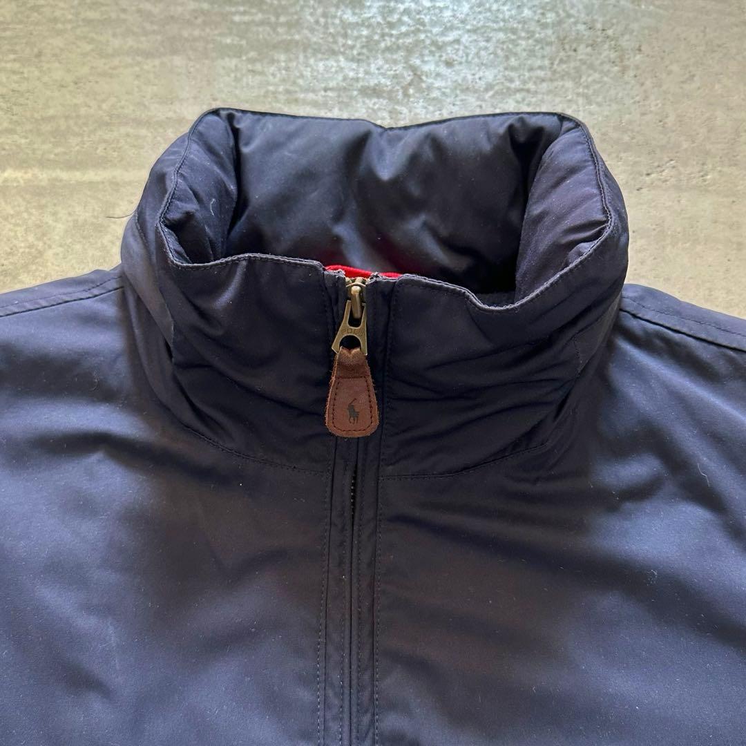 90s ラルフローレン ウォームアップジャケット 濃紺ネイビー 裏