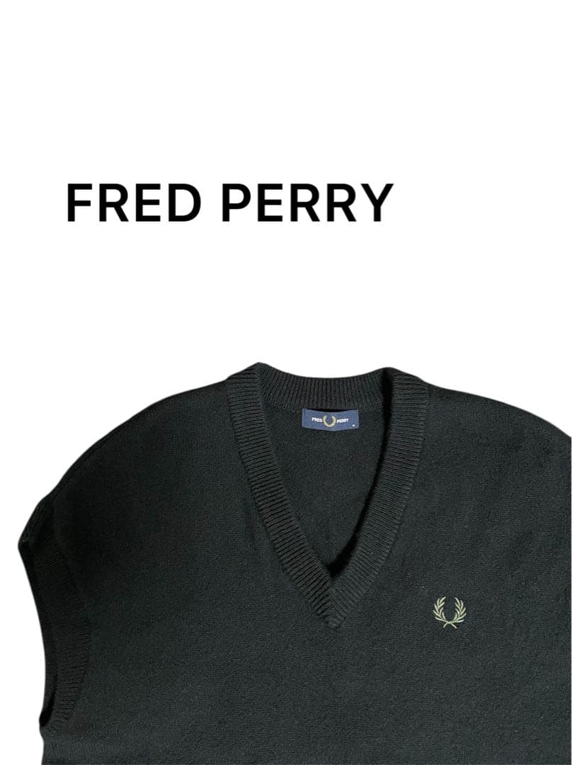 FRED PERRY ニットベスト 中古・古着通販】FRED PERRY (フレッドペリー) チルデンニットベスト
