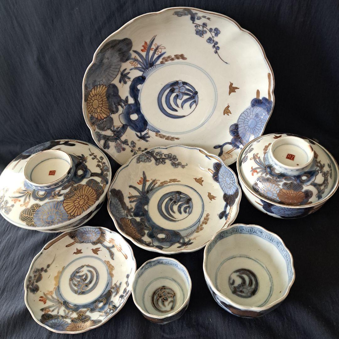 ご成約者様専用」です。 古伊万里色絵金彩皿 7種類1セット 骨董