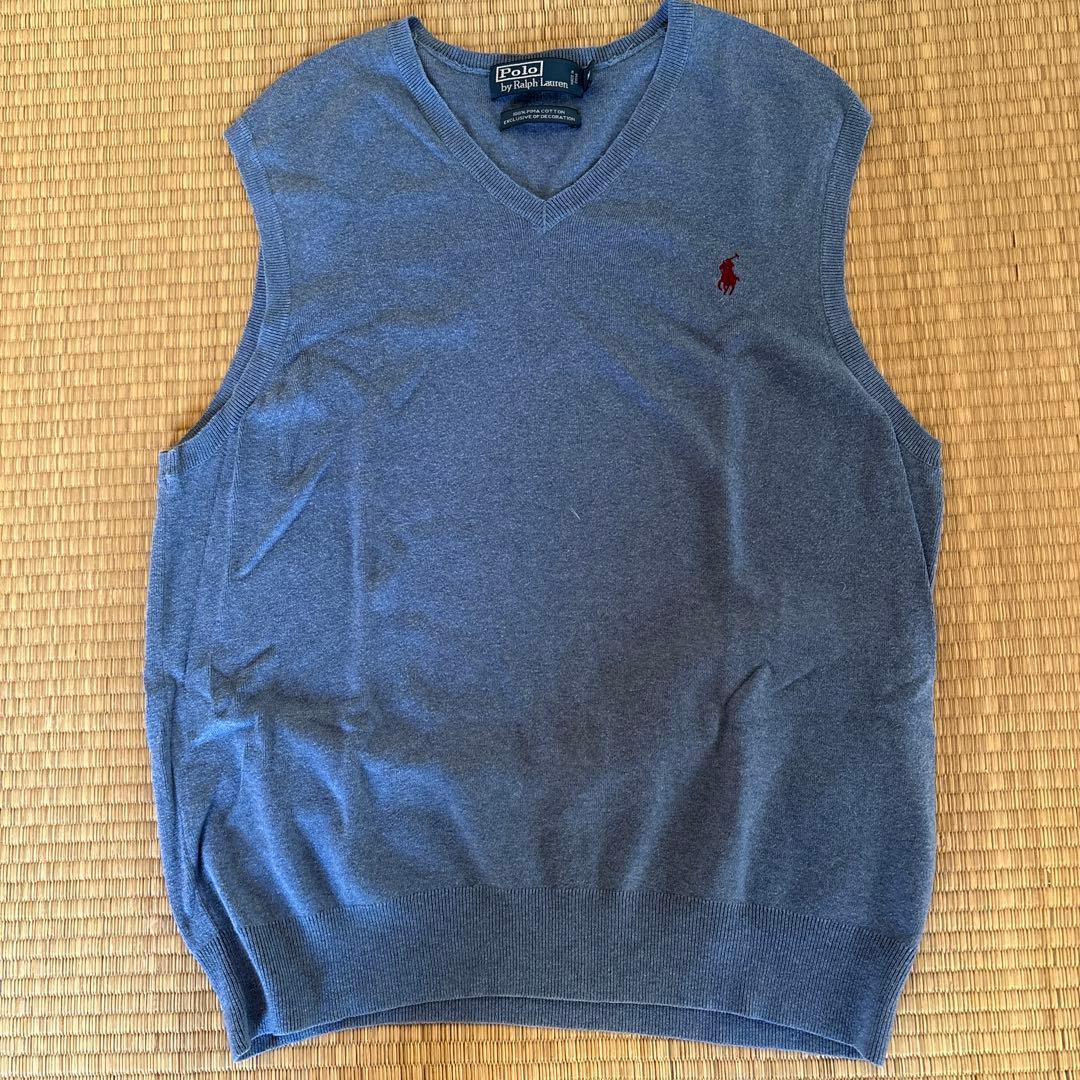 Polo by Ralph Lauren グレー Vネック ベスト M - メルカリ