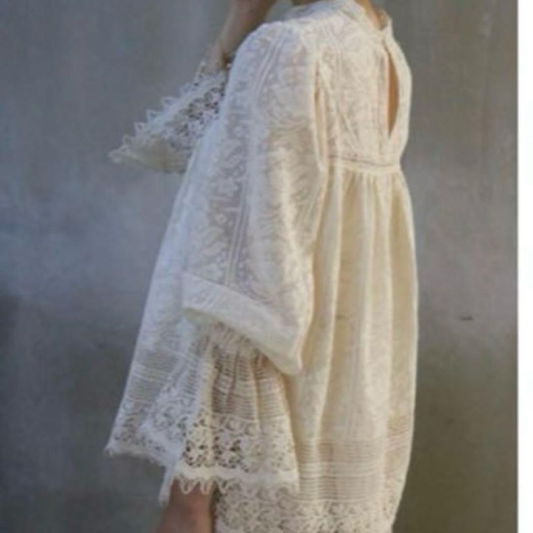 極美品ハグオーワー×ヌキテパアンティークレース調ブラウス - メルカリ