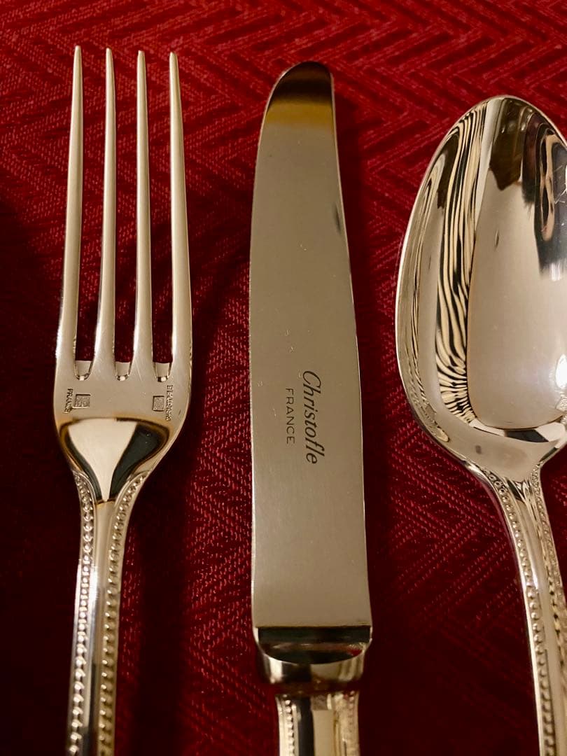 ラス1☆希少な極美品☆】クリストフル パール デザートサイズ