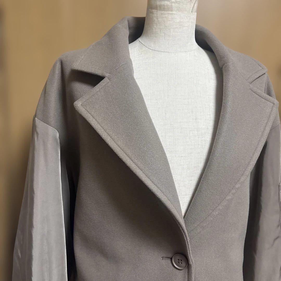 新品 メトリーゼ 異素材ミックス コート アウター 38スコットクラブ