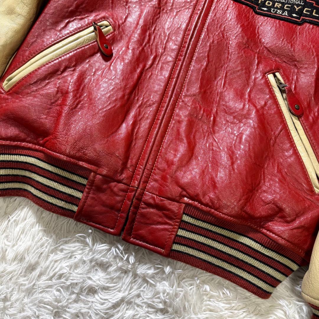 激レア】ハーレーダビッドソン スタジャン オールレザー 羊革 ワッペン