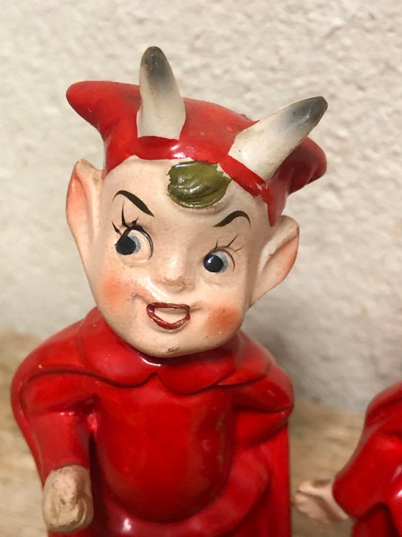 ビンテージ50s デビル 悪魔 レッドデビル 妖精 ミッドセンチュリー