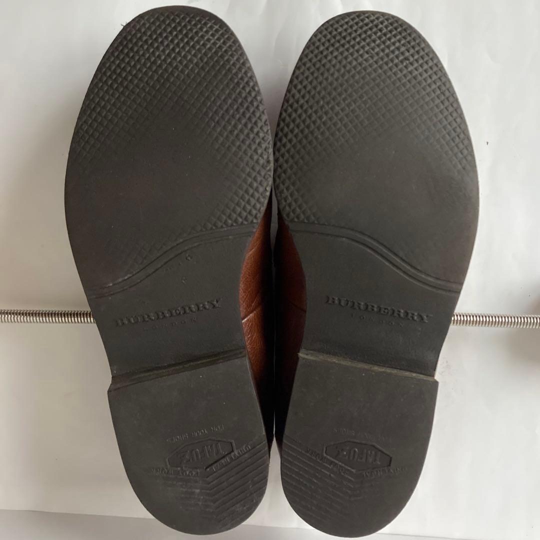 BURBERRY バーバリー 茶色 ビットローファー 24.5cm 除菌・消臭済