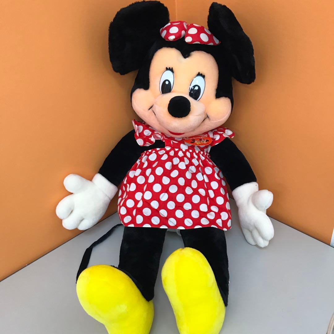 レトロ タグ付き 東京ディズニーランド ミニーマウス 特大ぬいぐるみ